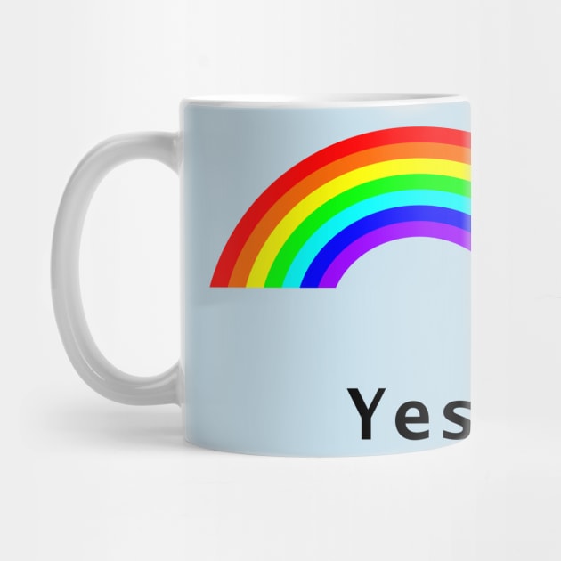 Yes Positivity Rainbow by ellenhenryart